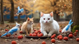 NO ADS Cat TV for Cats to Watch 😺 Bird and Squirrel Party in the Garden 🕊️ Bird Videos for Cats 4K [upl. by Nylrad544]