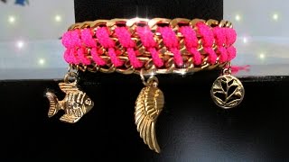 PULSERA CON CADENA FACIL Y RAPIDO [upl. by Mayap]