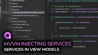 015 Avalonia UI  MVVM Injecting Services [upl. by Aihsyak]