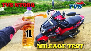 TVS NTORQ 125 RACE EDITION MILEAGE TEST IN ONE LITER  Kitna deti hai [upl. by Asiram]