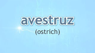 How to Pronounce Ostrich Avestruz in Spanish [upl. by Franciskus]