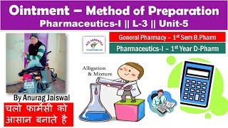 Method of Preparation of Ointment  L3 Unit5 General Pharmacy [upl. by Aliuqaj]