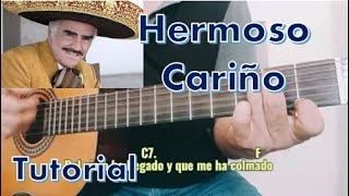 Hermoso cariño Vicente Fernández en guitarra Tutorial [upl. by Hildebrandt168]