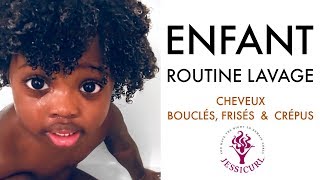 Routine pour enfants  Comment hydrater et démêler les cheveux bouclés frisés crépus des enfants [upl. by Anytsirhc991]