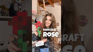 Making a minecraft ROSE in real life 🌹 [upl. by Christabelle]