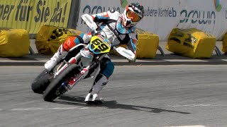 Supermoto Drifts Jumps amp Crashes  iDM St Wendel 2016 [upl. by Eva]