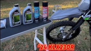 ‘24 KLX230R What I use for oil change also clean amp oil air filter beginnerdirtbike kawasaki 230R [upl. by Norted]