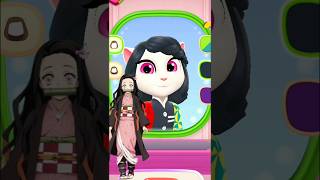 Nezuko Kamado makeover by my talking angela 2💗✨Angelacosplay9 demonslayer cosplay shorts [upl. by Pedersen62]