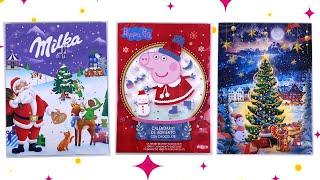 PEPPA PIG Christmas advent calendar  Milka Christmas advent calendar with Christmas tree [upl. by Ahsenwahs219]