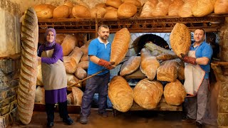 The best Turkish breads Legendary bakeries giant breads Compilation I Turkish Street Food [upl. by Templa]