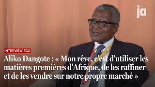 Dangote  «Utiliser les matières premières d’Afrique les raffiner et les vendre sur notre marché» [upl. by Beetner813]