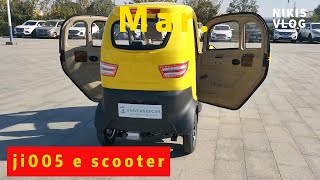 Ji005 Enclosed Mobility Scooter With Roof For Full Weather DriveNo Need License Car Road Testing [upl. by Karab]