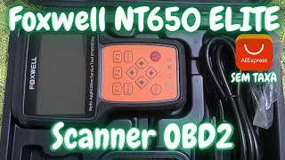 SCANNER AUTOMOTIVO FOXWELL NT650 ELITE OBD2 Sem taxas [upl. by Bryn]