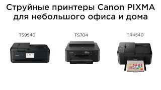 Обзор струйных принтеров Canon PIXMA TS9540 TS704 TR4540 [upl. by Alaikim]