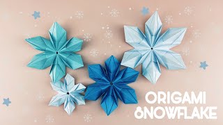 Origami SnowFlake  Origami Christmas Decorations  Origami Easy [upl. by Pigeon]