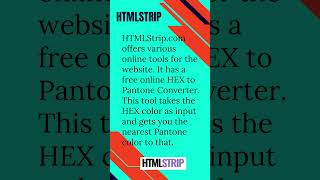 5 Online Hex to Pantone Converter Websites [upl. by Tisbe]