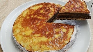 GÂTEAU PANCAKE AU CHOCOLAT ÉCONOMIQUE ET FACILE CUISINE RAPIDE [upl. by Wilsey717]