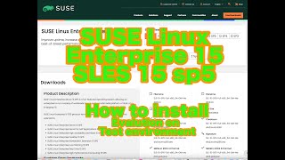 SUSE Linux Enteprise15 sp5 how to Install on test environment slow or dedicate network connection [upl. by Haye]