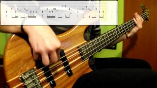 Mudvayne  Happy Bass Cover Play Along Tabs In Video [upl. by Zacks]