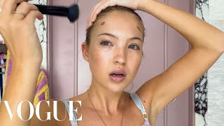 Model Lila Moss’s Guide to Contouring and NextLevel Lashes  Beauty Secrets  Vogue [upl. by Lamprey722]