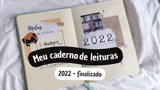 TOUR PELO MEU CADERNO DE LEITURAS 2022  Reading Journal [upl. by Barcus]