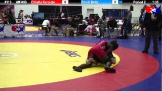 Schultz WM 59 KG 3rd Place Othella Feroleto US Army vs Randi Beltz MVWC [upl. by Arihsaj]