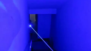 LuckLaser 2W 445nm Laser Beam At night indoor and outside shot  2W 青色レーザーポインター [upl. by Edras]