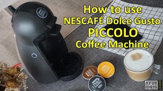 Tutorial how to use Nescafe Dolce Gusto Piccolo Coffee Machine [upl. by Gunner]