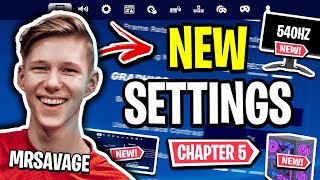 MrSavage Reveals NEW Settings Fortnite Chapter 5 UPDATED 2024 [upl. by Tandy343]