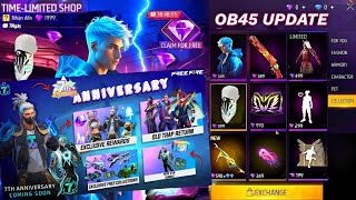 Free Fire 7th Anniversary Event 2024 🥳 Free Fire New Event  Ff New Event  FF Pink Diamond OB45 [upl. by Ahsiaa]