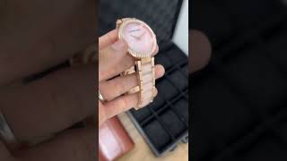 Own the LuxuryMK6402 Mother of Pearl Pink DialDiamond Rose Gold Bezel amp Ceramic Bracelet Only 725 [upl. by Gilbertina]