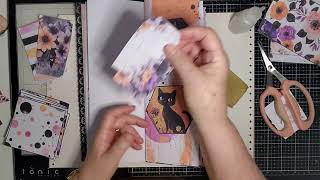 How to make a Halloween Tall Skinny Journal  Papercraft Secrets DT Project [upl. by Aiselad]