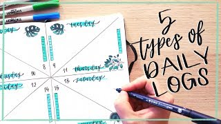 5 Types of Daily Logs  Bullet Journal Ideas [upl. by Jessie]