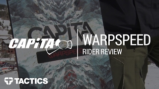 Capita Warpspeed 2018 Snowboard Rider Review  Tactics [upl. by Vlad]