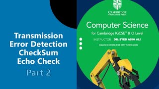 7B Transmission Error Detection CheckSum Echo Check [upl. by Arvell142]