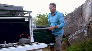 Flex Adventures TW95 12v Double Door FridgeFreezer at Bushmans Cave with Mal Kamper [upl. by Norahc]