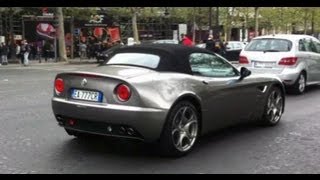 Alfa Romeo 8C Spider start up and accelerations  Lovely sound [upl. by Atiuqrahs328]