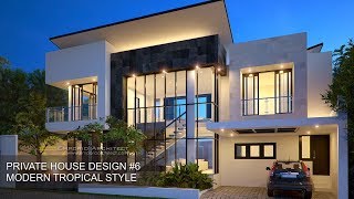 Private House Design 6 Modern Tropical Style by Emporio Architect [upl. by Eedyaj]