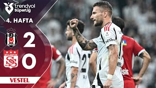 Vestel  Beşiktaş 20 Sivasspor  HighlightsÖzet  Trendyol Süper Lig  202425 [upl. by Bunnie]