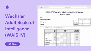 Wechsler Adult Scale of Intelligence WAIS IV [upl. by Llesig680]