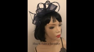 How to make a fascinator hat easy Millinery DIY loop headpiece tutorial for a Royal Wedding [upl. by Illil308]