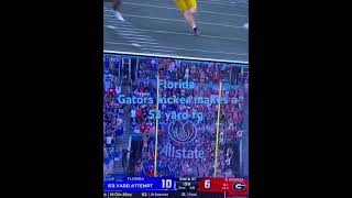 Florida gators kicker makes a 53 yard fg against Georgia bulldogs [upl. by Chemar]