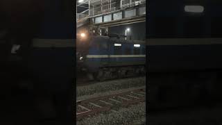 Freight train with electric loco at hingoli railway station [upl. by Milton]