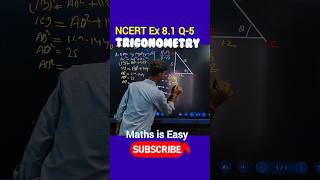 Trigonometry Class 10  Class 10 Maths Ex 8 1 Question no 5 ytshorts shorts trending fun yadav [upl. by Ahsieni]