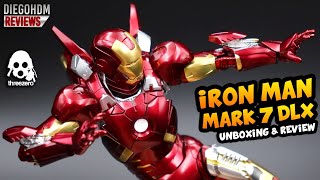 IRON MAN Mark 7 Avengers Threezero DLX Unboxing e Review BR [upl. by Hershel885]