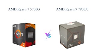 AMD Ryzen 7 5700G vs Ryzen 9 7900X Best Desktop Processors Comparison ⚡🔥 [upl. by Oiralih]