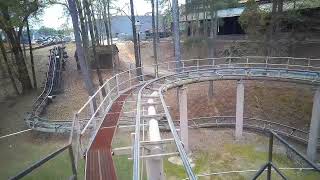 DAHLONEGA MINE TRAIN FRONT ROW POV Six Flags Over Georgia 4124 [upl. by Oswin]