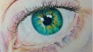 How to Blend Colored Pencils eye [upl. by Hoopes]