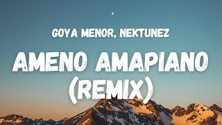 Goya Menor Nektunez  Ameno Amapiano Remix Lyrics TikTok Song  you want to bamba [upl. by Margalo]