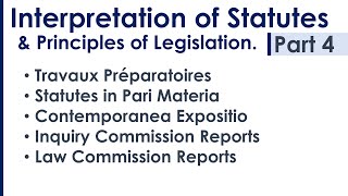 Interpretation of Statutes amp Principles of Legislation LLB Syllabus Revision Notes Lecture  Part 4 [upl. by Refeinnej103]